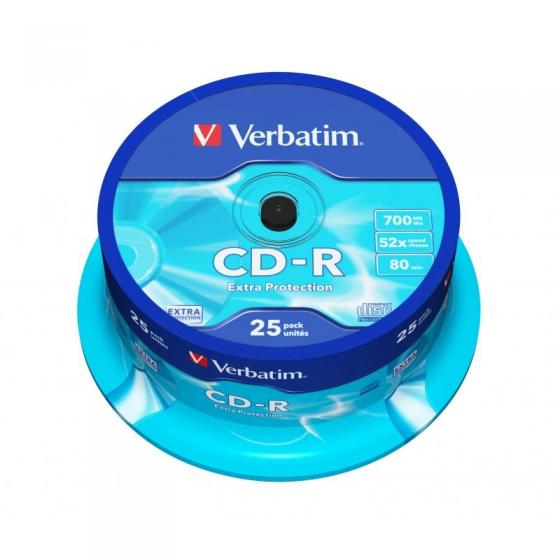 CD-R Verbatim Datalife 52X Tarrina-25uds