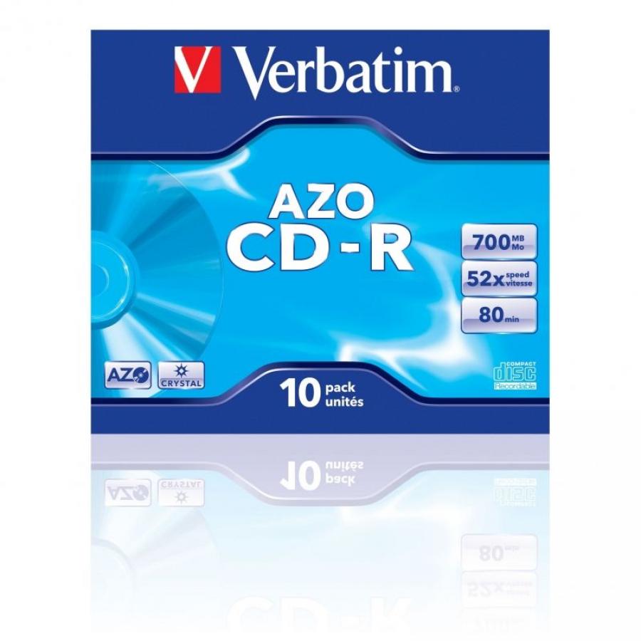CD-R Verbatim AZO Crystal 52X/ Caja-10uds - Imagen 2
