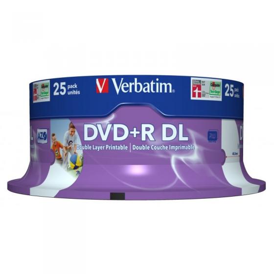 DVD+R Doble Capa Verbatim 8X Tarrina-25uds