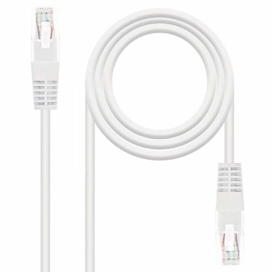Cable de Red RJ45 UTP Nanocable 10.20.0400-L30 Cat.6/ 30cm/ Blanco - Imagen 1