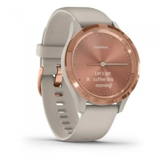 Smartwatch Garmin Vivomove 3S/ Notificaciones/ Frecuencia Cardíaca/ GPS/ Oro Rosa y Tundra
