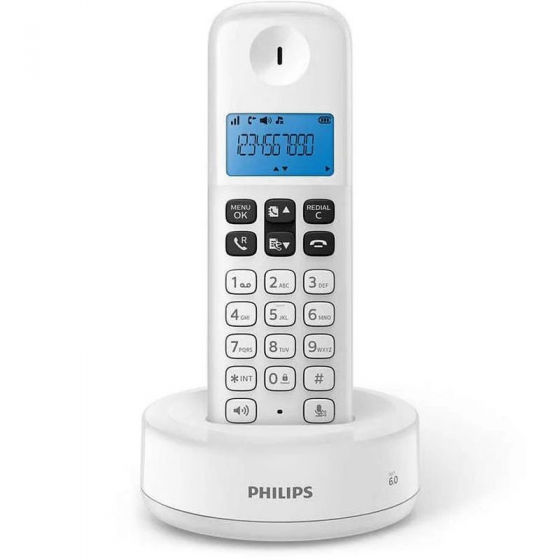 Teléfono Inalámbrico Philips D1611W/34 Blanco