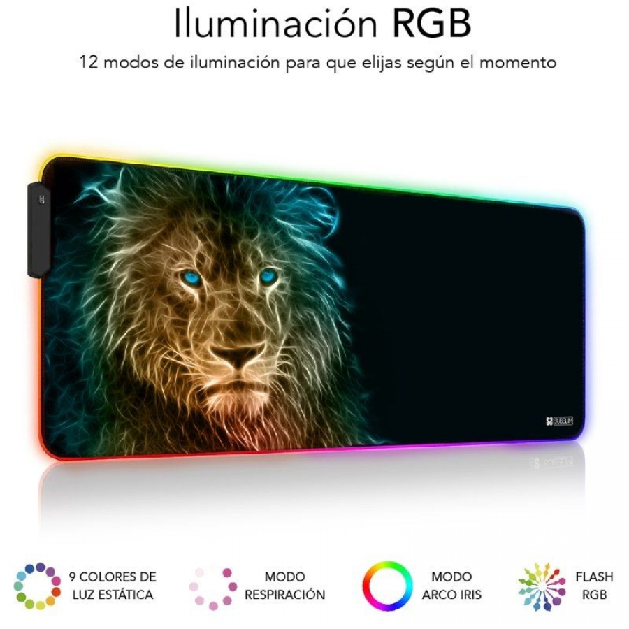 Alfombrilla Subblim SUBMP-02RGB10 LED RGB Lion XL/ 800 x 300 x 4 mm - Imagen 3