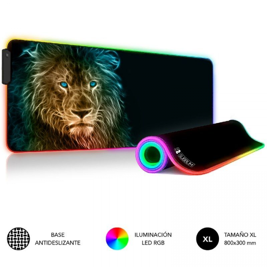 Alfombrilla Subblim SUBMP-02RGB10 LED RGB Lion XL/ 800 x 300 x 4 mm - Imagen 5