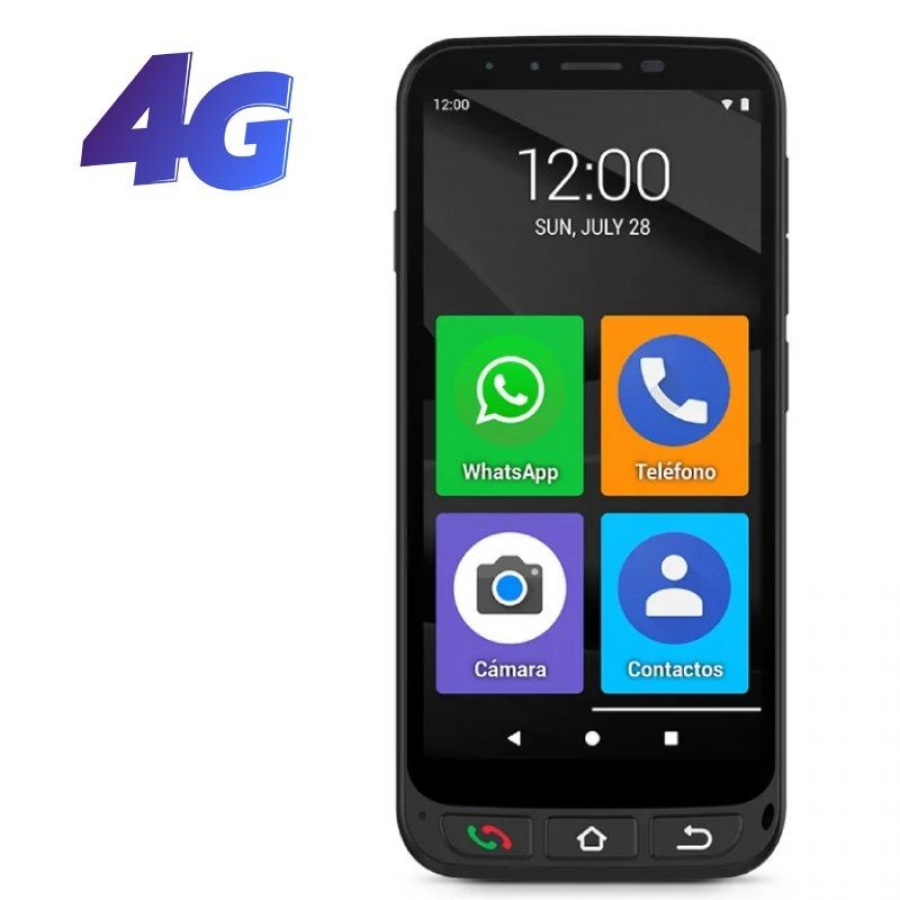 Teléfono Móvil SPC Zeus 4G Pro para Personas Mayores/ Negro - Imagen 1