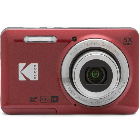 Cámara Digital Kodak Pixpro FZ55 16MP Zoom Óptico 5x Roja