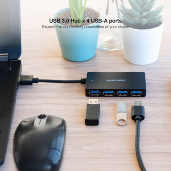 Hub USB 3.0 Nanocable 10.16.4403 4 Puertos USB Negro