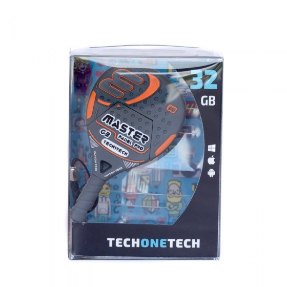 Pendrive 32GB Tech One Tech Raqueta Padel Naranja USB 2.0