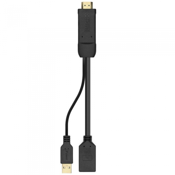 Cable Conversor Aisens A122-0642 Displayport Macho - HDMI Macho - Displayport Hembra - USB Macho 10m + 10m Negro