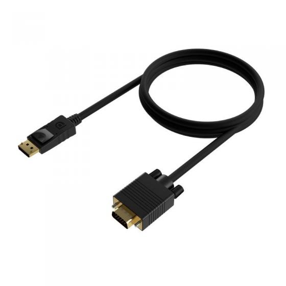 Cable Conversor Aisens A125-0552/ Displayport Macho - VGA Macho/ 1m/ Negro