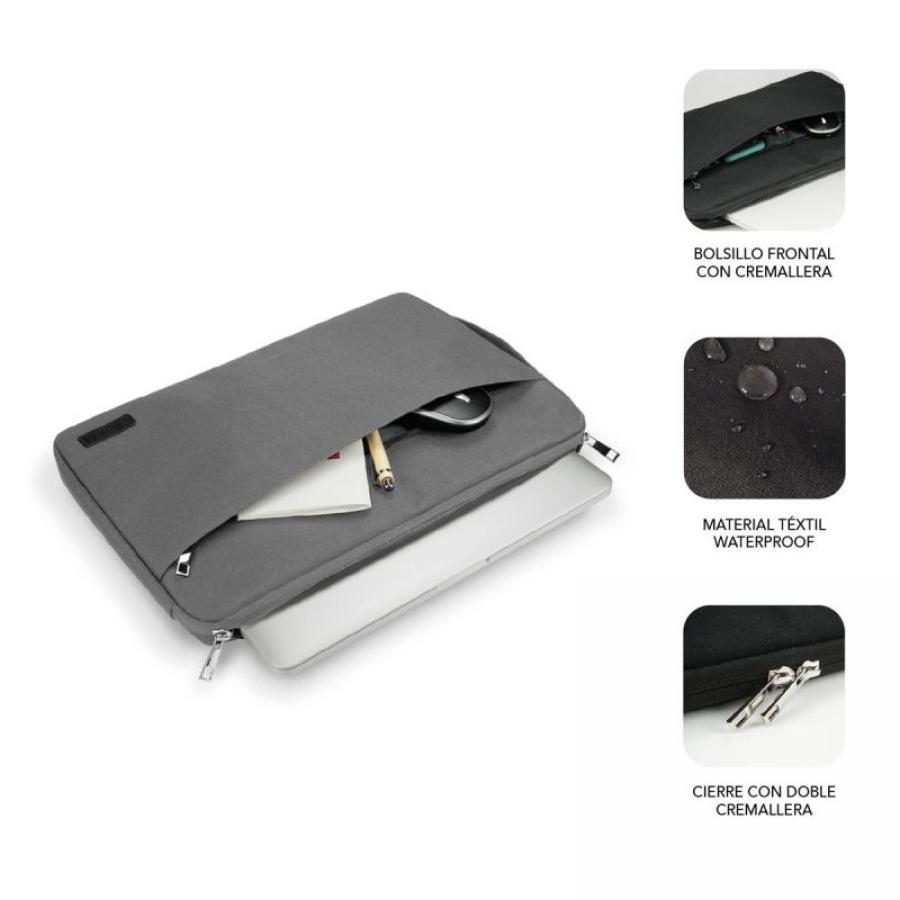 Funda Subblim Urban Laptop Sleeve para Portátiles hasta 14'/ Negra - Imagen 3