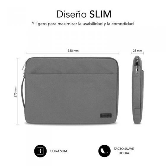 Funda Subblim Urban Laptop Sleeve para Portátiles hasta 14'/ Negra - Imagen 4