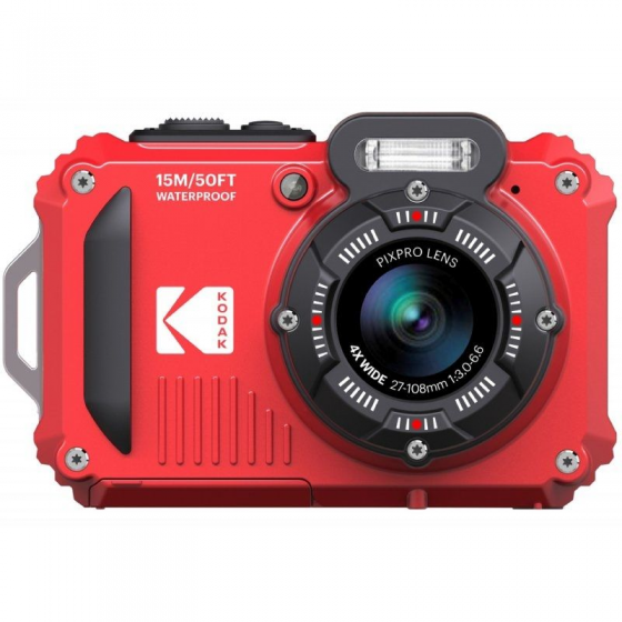 Cámara Digital Deportiva Kodak Pixpro WPZ2 16MP Zoom Óptico 4x Roja