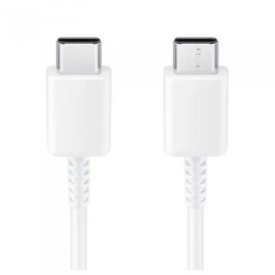 Cable USB 2.0 Tipo-C Samsung EP-DA705BWEGWW/ USB Tipo-C Macho - USB Tipo-C Macho/ 1m/ Blanco