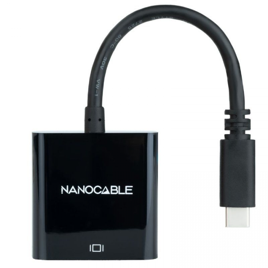 Adaptador Nanocable 10.16.4101-BK/ USB Tipo-C Macho - VGA Hembra
