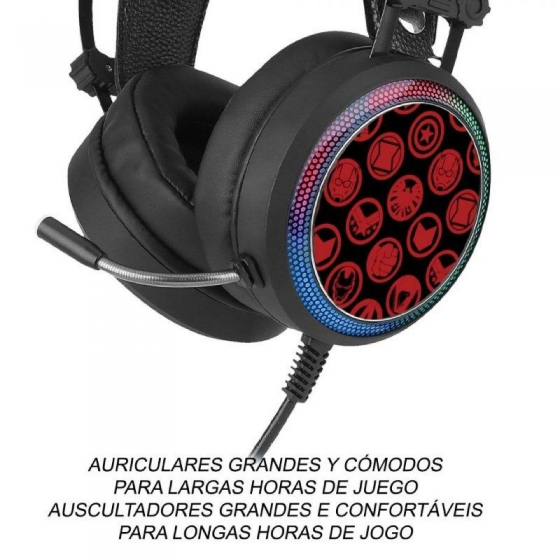 Auriculares Gaming con Micrófono Marvel Avengers 004/ USB