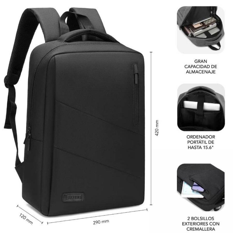 Mochila Subblim City Backpack para Portátiles hasta 15.6'/ Puerto USB