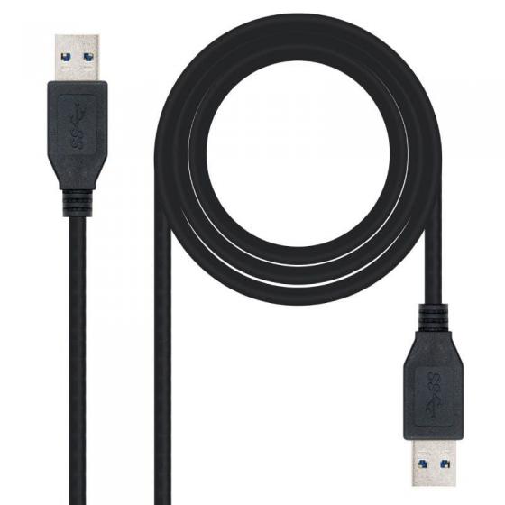 Cable USB 3.0 Nanocable 10.01.1001-BK USB Macho - USB Macho 1m Negro