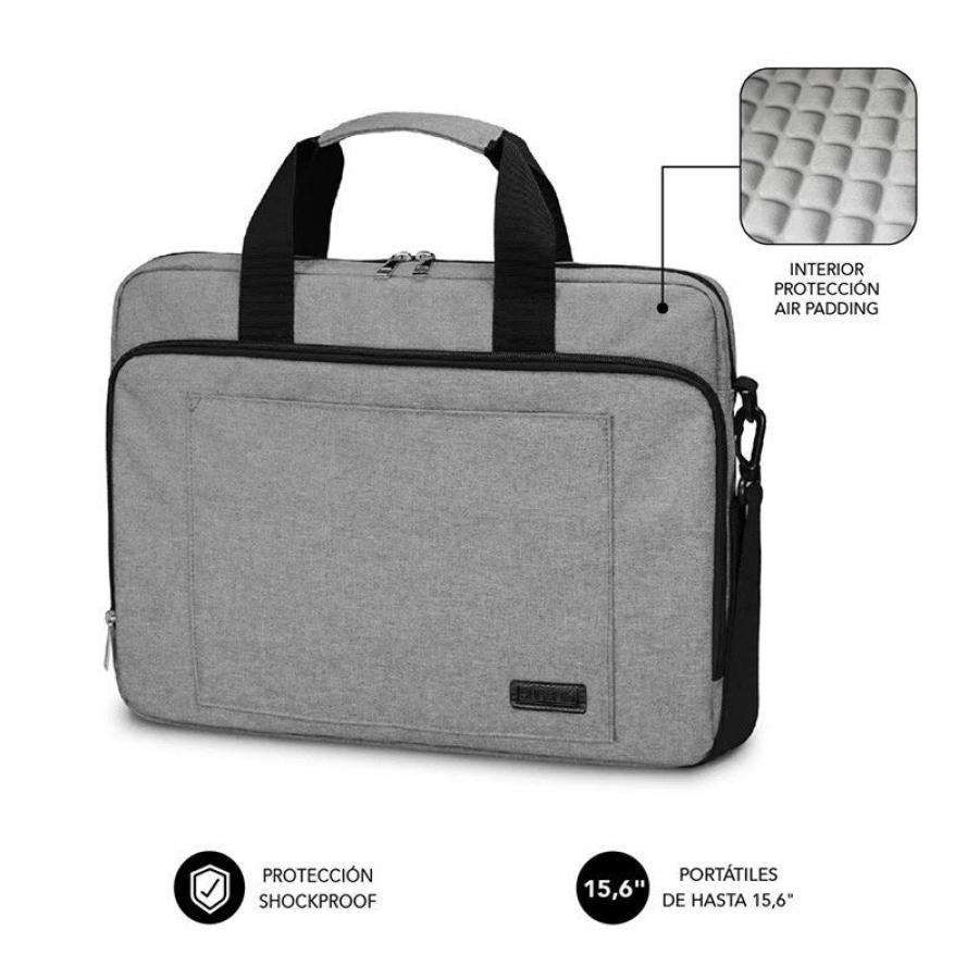 Maletín Subblim Air Padding Laptop Bag para Portátiles hasta 15.6'/ Cinta para Trolley/ Gris - Imagen 1