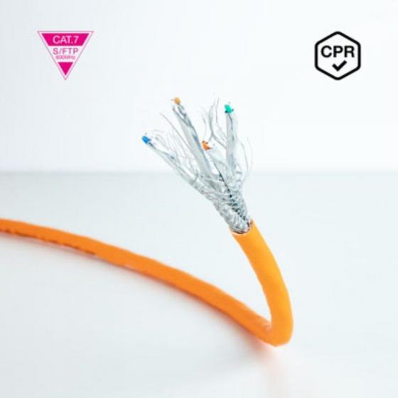 Bobina de Cable SFTP PIMF AWG23 Nanocable 10.20.1700-100 Cat.7/ 100m/ Naranja