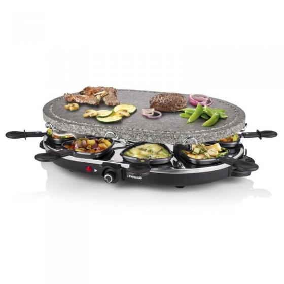 Parrilla Princess Stone 8 Oval & Raclette 162720/ 1200W/ Tamaño 43*30cm