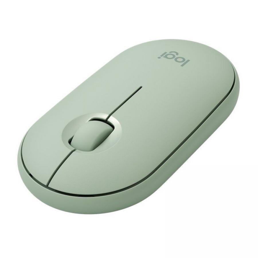 Ratón Inalámbrico por Bluetooth Logitech Pebble M350/ Hasta 1000 DPI/ Verde Eucalipto