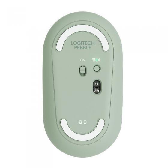 Ratón Inalámbrico por Bluetooth Logitech Pebble M350/ Hasta 1000 DPI/ Verde Eucalipto