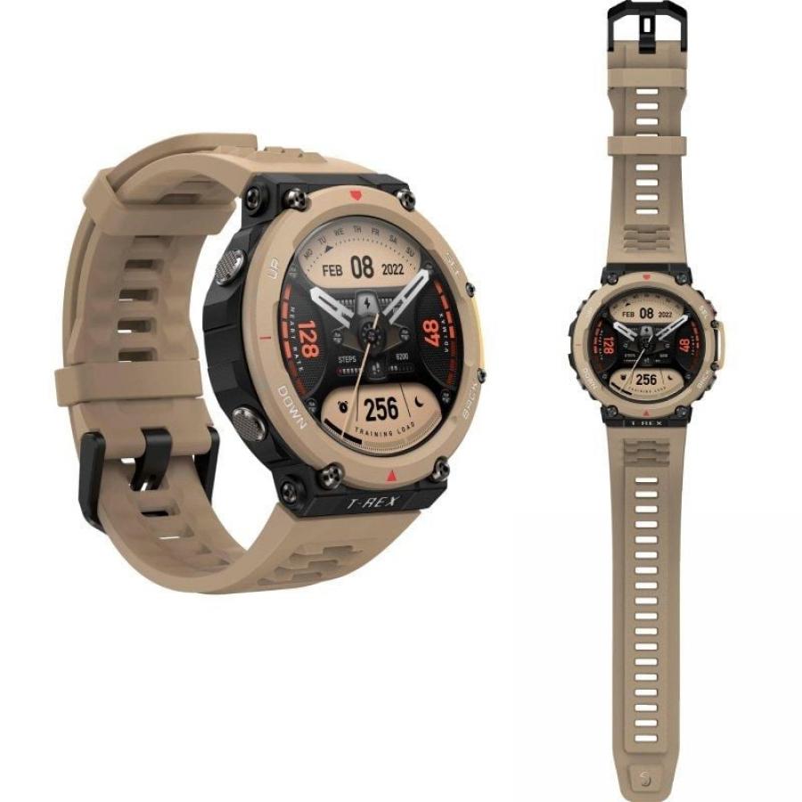 Smartwatch Huami Amazfit T-Rex 2/ Notificaciones/ Frecuencia Cardíaca/ GPS/ Desert Khaki