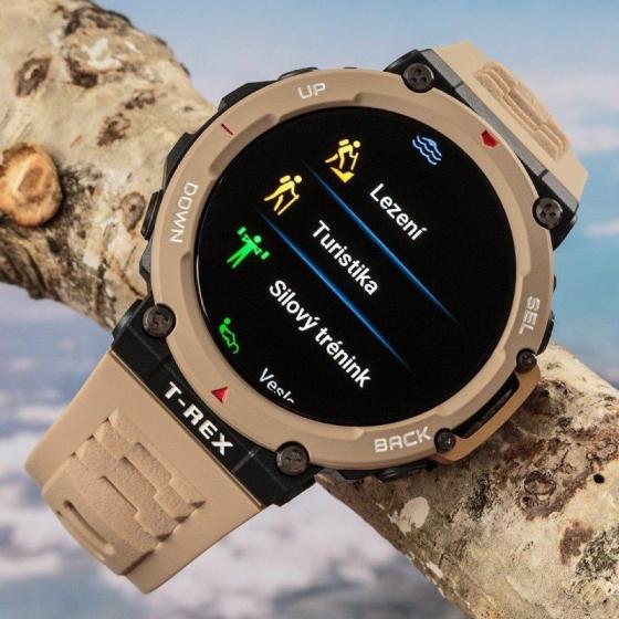 Smartwatch Huami Amazfit T-Rex 2/ Notificaciones/ Frecuencia Cardíaca/ GPS/ Desert Khaki