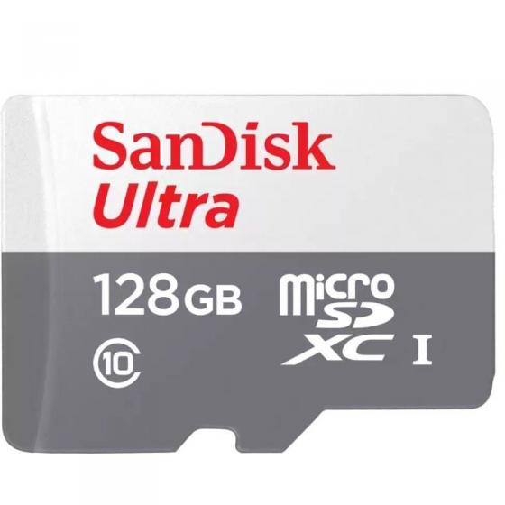 Tarjeta de Memoria SanDisk Ultra 128GB microSD XC con Adaptador/ Clase 10/ 80MB/s