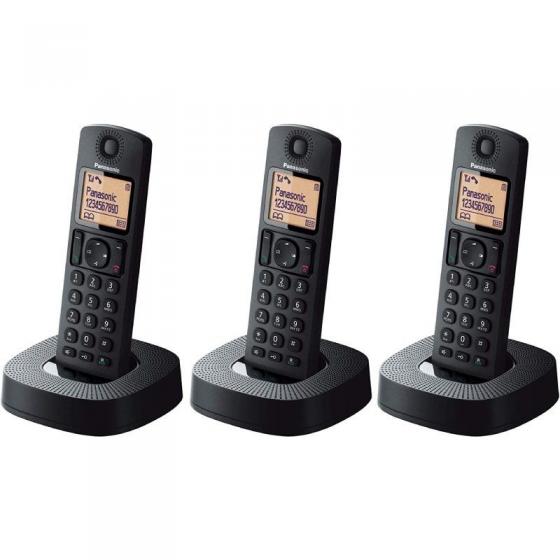Teléfono Inalámbrico Panasonic KX-TGC313SP/ Pack TRÍO/ Negro