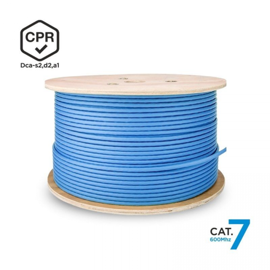 Bobina de Cable RJ45 SFTP AWG23 Aisens A146-0665 Cat.7/ 305m/ Azul