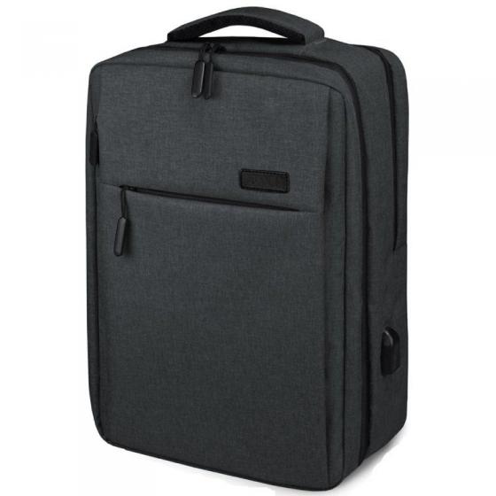 Mochila Subblim Traveller Airpadding Backpack para Portátiles hasta 15.6' Puerto USB Gris