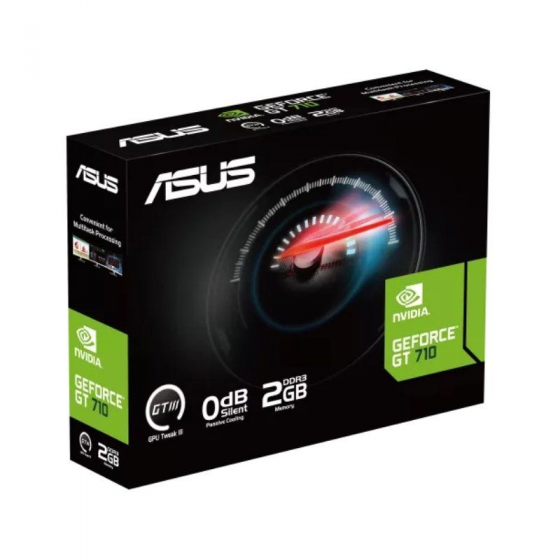 Tarjeta Gráfica Asus GeForce GT 710 EVO/ 2GB GDDR3/ Perfil Bajo