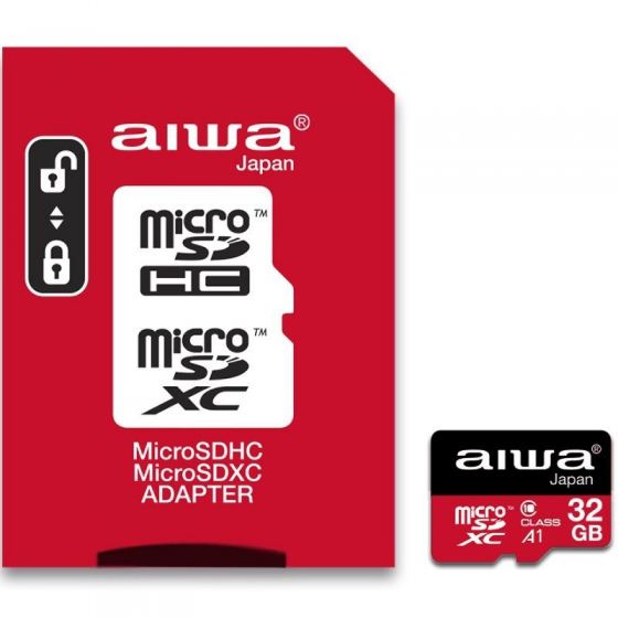 Tarjeta de Memoria Aiwa MSDC10 32GB microSD HC con Adaptador/ Clase 10/ 30MBs