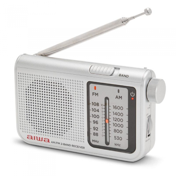 Radio Portátil Aiwa RS-55SL/ Plata