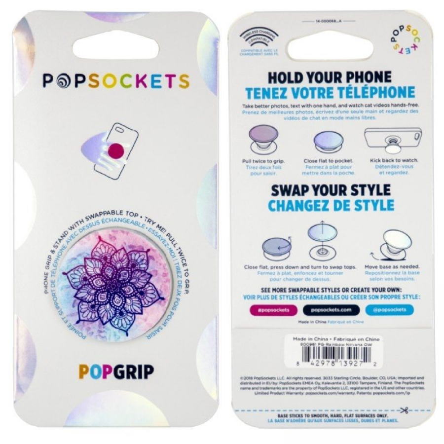 Soporte Adhesivo para Smartphone PopSockets Rainbow Nirvana