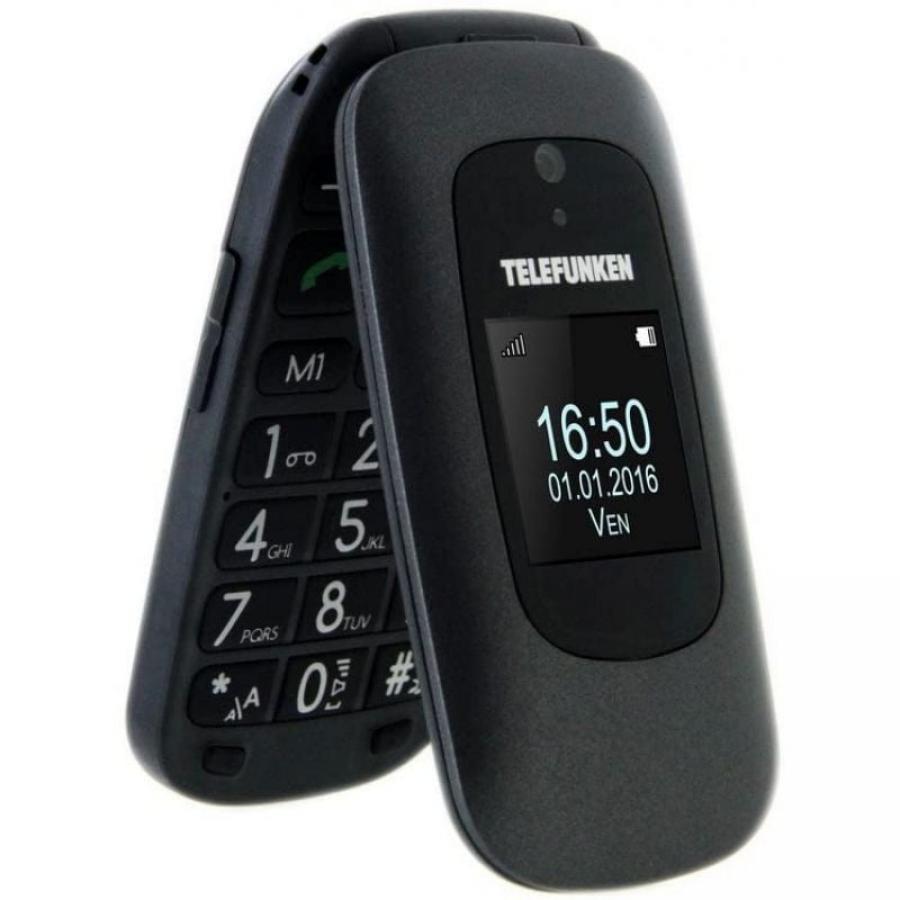 Teléfono Móvil Telefunken S440 para Personas Mayores/ Negro