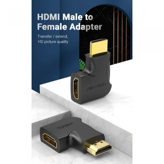 Adaptador HDMI 4K 90º Vention AIPB0/ HDMI Macho a HDMI Hembra