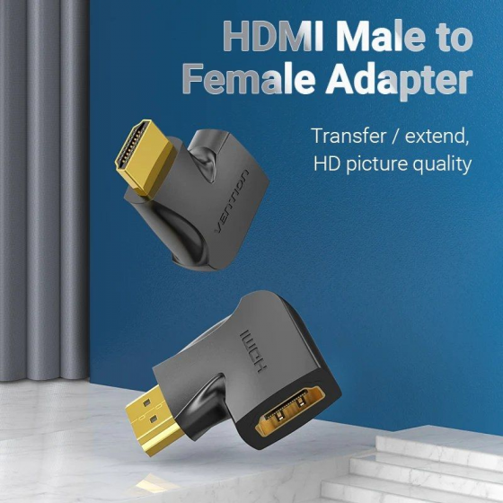 Adaptador HDMI 4K 270º Vention AIQB0/ HDMI Macho a HDMI Hembra