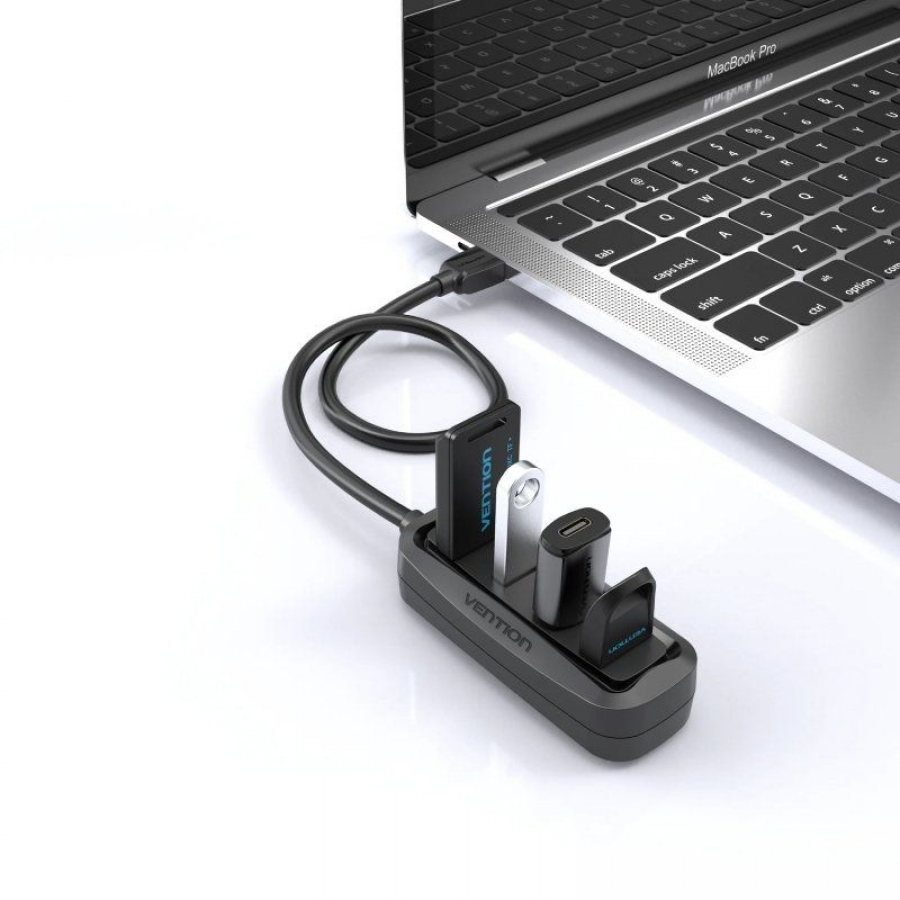 Hub USB Vention VAS-J43-B015/ 4xUSB/ 0.15cm