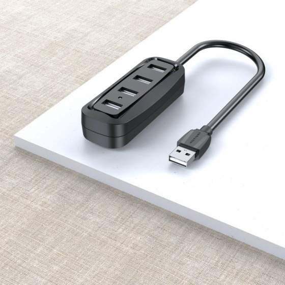 Hub USB Vention VAS-J43-B100/ 4xUSB/ 1m