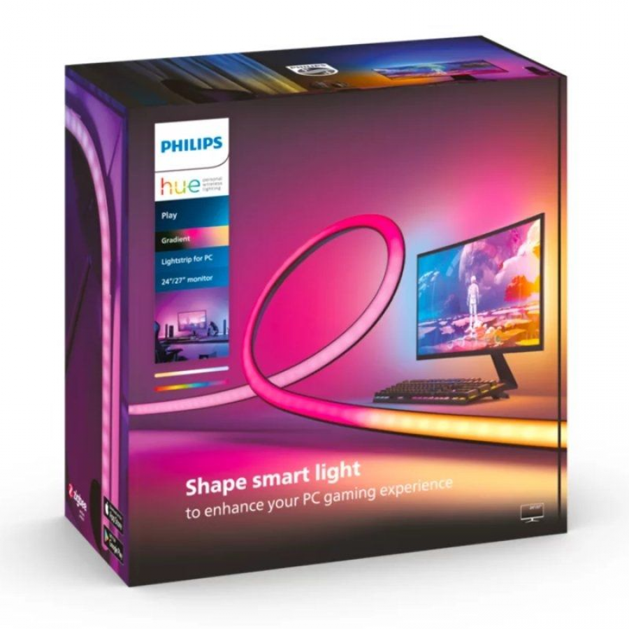 Tira LED Inteligente Para PC Philips Hue Play gradient lightstrip/ 24-27''/ Precisa Philips Hue Bridge