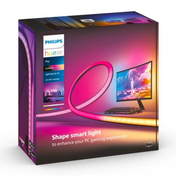 Tira LED Inteligente Para PC Philips Hue Play gradient lightstrip/ 32-34''/ Precisa Philips Hue Bridge