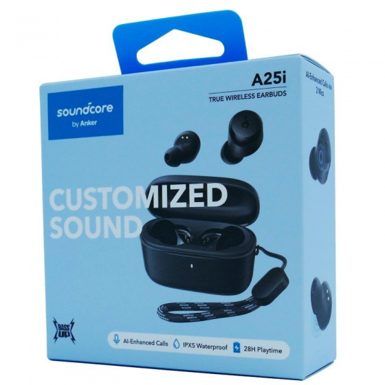 Auriculares Bluetooth SoundCore A25i Customized Sound con estuche de carga/ Autonomía 9h/ Negros