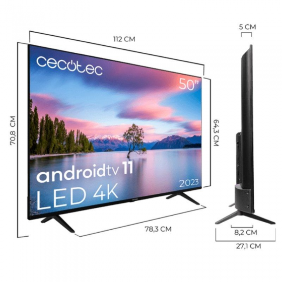 Televisor Cecotec A1 series ALU10050 50'/ Ultra HD 4K/ Smart TV/ WiFi