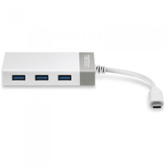 Hub USB Tipo-C Trendnet TUC-H4E/ 4xUSB/ Blanco y Gris