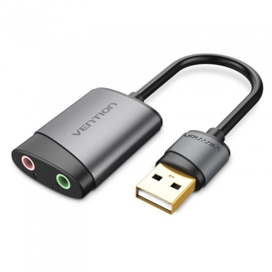 Adaptador USB Vention CDKHB/ USB Macho - 2xJack 3.5 Hembra