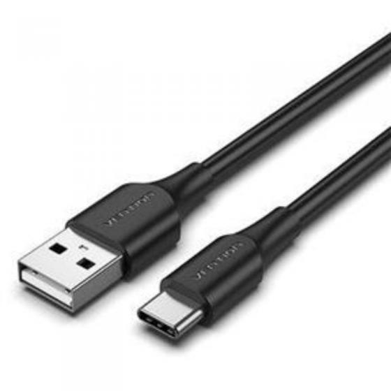 Cable USB 2.0 Vention CTHBD/ USB Tipo-C Macho - USB Macho/ 0.5m/ Negro