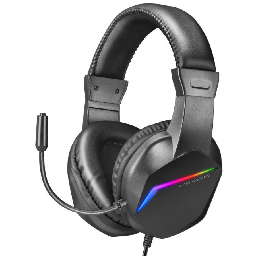 Pack Gaming Mars Gaming MCP-RGB3/ Teclado RGB + Ratón Óptico + Alfombrilla XXL + Auriculares